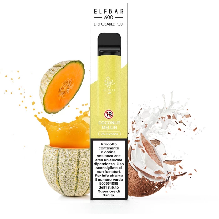 ELFBAR 600 DISPOSABLE POD COCONUT MELON 20 MG – Diomeda Group